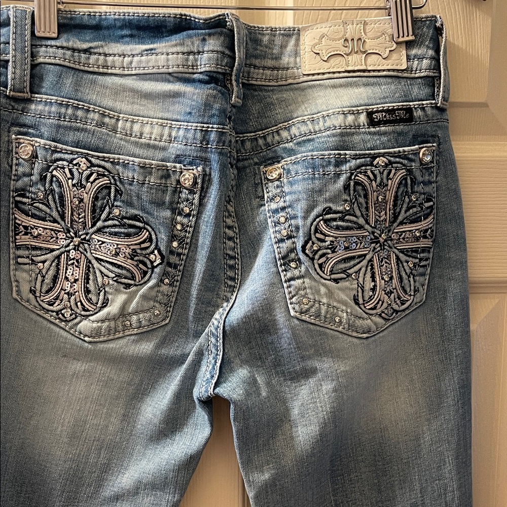 Miss Me Chole Women's Light Blue Embellished Boot Cut Jeans